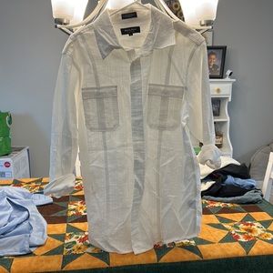 Eight Eight Platinum white long sleeve button-up